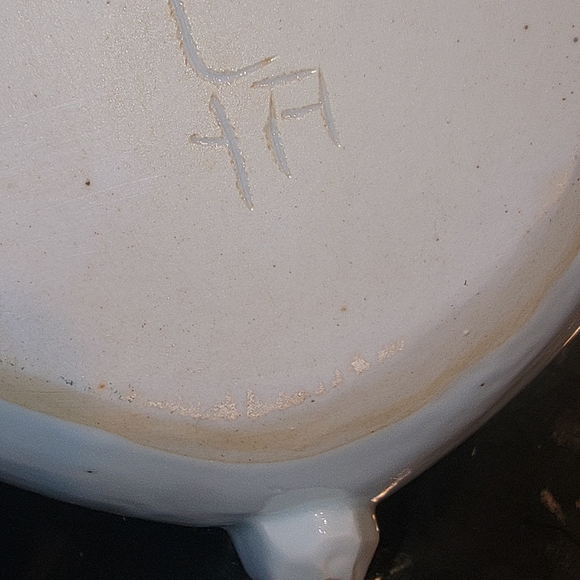 BEAUTIFUL VINTAGE BLUE SWAN PLATTER/ CENTER PIECE HEAVY SOAPSTONE 15 1/2 LONG - Picture 8 of 12